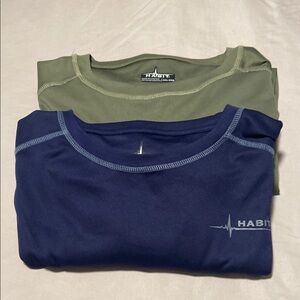 Habit Green and Blue Long Sleeve Shirts